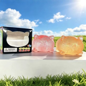 ของเล่นบีบลดความเครียด PLAYGORO แมวสีทองด้าน รุ่น Matte Golden Cat Squishies เนื้อนุ่ม บีบแล้วคืนตัวช้า - Product Image 3