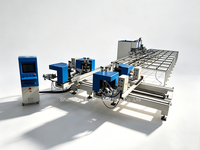 Machine de soudage et de sertissage d'angle verticale à quatre têtes pour la fabrication de cadres de fenêtres et de portes en profilés PVC/UPVC, commande CNC automatique, moteur 10 kW, roulement