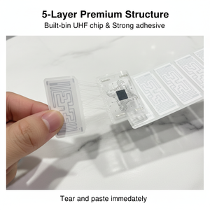 แท็กอิเล็กทรอนิกส์แบบพาสซีฟ RFID ที่ยืดหยุ่นได้, แท็กแบบมีกาวในตัวสำหรับการตรวจจับระยะไกล, คลังสินค้า, หนังสือ, เสื้อผ้า, สินค้าคงคลัง - Product Image 3