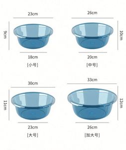Thickened Transparent <b>Round</b> PP Plastic 30cm Eco-Friendly Washbasin with Customized Color & Logo for Home & Commercial Use - Product Image 4