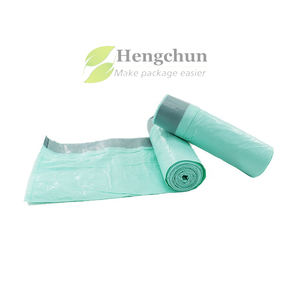 ถุงขยะรีไซเคิลเป็นมิตรกับสิ่งแวดล้อม100% ย่อยสลายได้ถุงขยะรีไซเคิลโลโก้ฟรีสีเขียว - Product Image 5