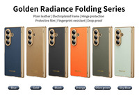 Funda Plegable de Cuero PU + PC para Samsung Galaxy Z Fold 8 Ultra con Protección Completa de Bisagra de Vidrio Templado y Cubierta Antigolpes