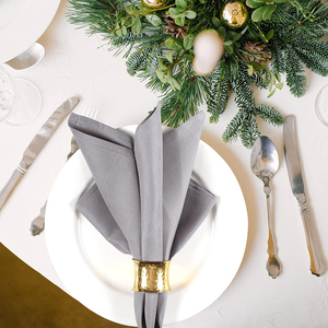 Serviettes en lin jetables luxueuses Housses de chaise Style classique fait main Personnalisable pour la salle à manger Restaurant Mariages Utilisation en avion - Product Image 3