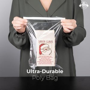 Poly <b>Bags</b> 8x10 Clear Resealable With Suffocation Warning For Shipping Packaging - Product Image 3
