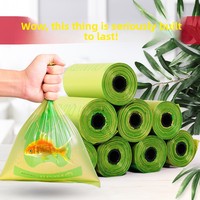 Sacs à déchets pour animaux de compagnie en papier biodégradable avec parfum original pour chiens - Type enroulable 8 par boîte 15 par rouleau