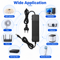 Personnalisation professionnelle, adaptateur secteur de bureau 12V 10A avec prise EU 5,5x2,5 mm 120W pour PC tout-en-un et système de caméra CCTV