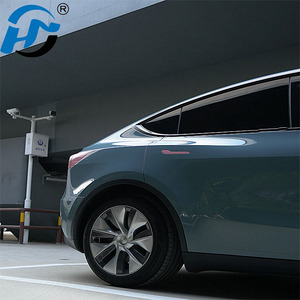 Pegatinas autoadhesivas Premium para coche de Foshan Factory, rollo de película de envoltura de vinilo metálico azul costero, calcomanía para envoltura de vehículo - Product Image 2