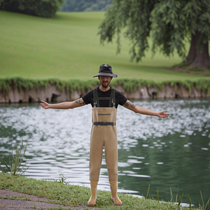 TOPIND <span class=keywords><strong>Waders</strong></span> da Pesca in PVC per Adulti, Attrezzatura da Esterno Impermeabile ad Alte Prestazioni con Petto in PVC per la Caccia - Product Image 6