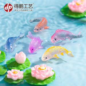 ปลาคาร์ฟจิ๋วเรซิ่นตกแต่งตู้ปลา ขวดอีโค่ ของตกแต่ง DIY - Product Image 3