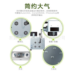 เครื่องเลเซอร์ไฟเบอร์ Zhong Mao 20W สำหรับทำเครื่องหมายบนวัสดุ แบบตั้งโต๊ะ ความแม่นยำสูง อุปกรณ์แกะสลักสำหรับอุตสาหกรรม - Product Image 3