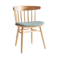 Chaise de salle à manger en bois massif de style industriel, chaise en bois avec cadre métallique et dossier large pour la maison, le café, le restaurant
