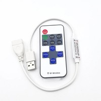 DC5-24V Mini 11 touches RF sans fil Led télécommande Led gradateur pour bande lumineuse couleur unique SMD5050/3528/5730/3014