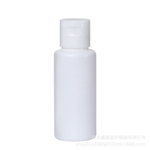 Bouteilles en plastique blanc PE avec bouchon à clapet, forme cylindrique, emballage cosmétique de 30 ml avec bouchon papillon, type de fermeture - Product Image 5
