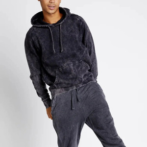 Sweat-shirts pour hommes à faible MOQ, délavés à l'acide, pour l'hiver, streetwear décontracté, tissu doux, sweat-shirts délavés à l'acide confortables pour hommes - Product Image 3
