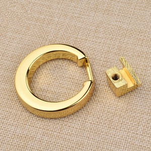 Minimalist Round Hanging Handle Zinc Alloy Wardrobe Drawer Ring <b>Black</b> Gold Chrome Brushed Durable - Product Image 4