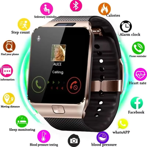 DZ09 Smartwatch Dual SIM Phone <strong>Watch</strong> TFT Screen IP67 Waterproof Video Calling Camera LTE Android IOS Compatible Unisex - Product Image 1