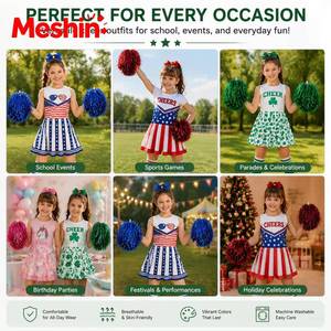 Uniforme de Animadora para Niñas, Vestido de Espectáculo de Baile, Ropa Deportiva de Competición Personalizada MS 2026, para Carnaval - Product Image 2