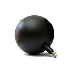 Esfera de plástico redonda negra de 220 mm de diámetro para varillas planas, flotadores y balsas - Product Image 3