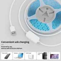 Bande lumineuse LED 1-5M DC 5V USB Contrôle gestuel 60 LED/m Rétroéclairage Dimmable Capteur Lumières nocturnes TV Cuisine Sous l'armoire Lampe