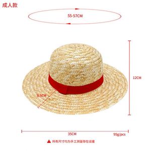 Sombrero de Paja de Anime One Piece al por Mayor, Gorra Plana de Papel Estilo Luffy para Mujer, Protección Solar para Viajes - Product Image 2