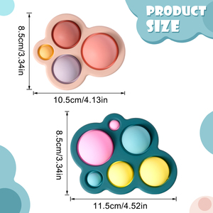 Jouets de <span class=keywords><strong>dentition</strong></span> pour bébé en silicone sans BPA Sensory Fidget Popper Cadeaux pour bébés Pop Push Bubbles Popper Silicone Fidget Toddler Toys - Product Image 2
