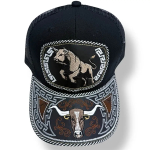 Gorra <span class=keywords><strong>de</strong></span> <span class=keywords><strong>Vaquero</strong></span> Ajustable OEM/ODM al por Mayor Personalizada Estilo Charra Western Trucker Hats Cowboy Hats Bull Trucker Hat - Product Image 4