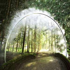 Grande sculpture ronde minimaliste en acier inoxydable pour l'extérieur Anneau de pulvérisation personnalisé Ornement en métal Statue abstraite personnalisée - Product Image 2