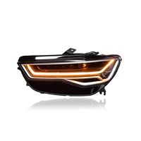 Ensemble de phares LED KGKB pour Audi A6 A6L C7 2012-2018, mise à niveau Matrix, lentille de projecteur, clignotant séquentiel, 6500K, Plug & Play