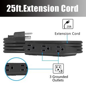 125V 3 cửa hàng công nghiệp USA PVC SJT dài mở rộng dây với nhiều cửa hàng Ổ cắm điện - Product Image 5