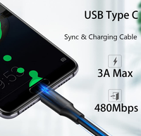 Câble de charge USB-A vers USB-C, cordon de charge USB 2.0 de 3,3 pieds
