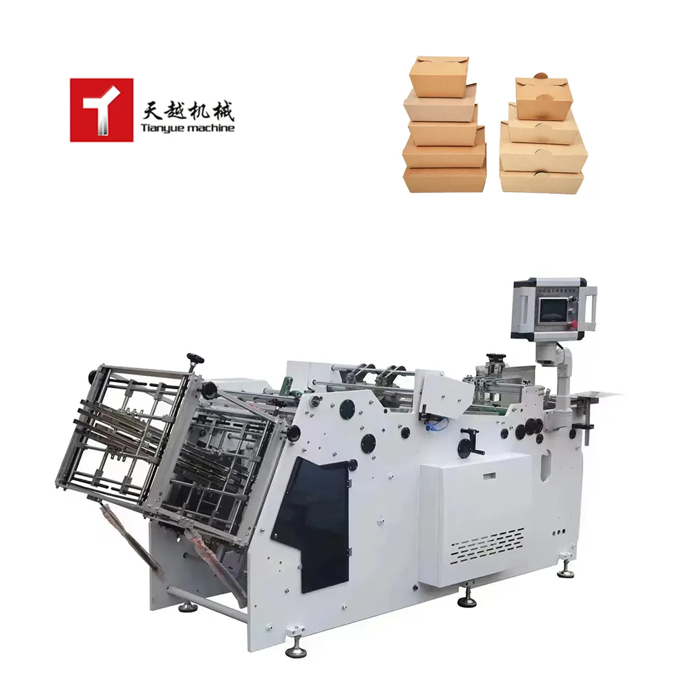 Máquina de fabricación de fiambreras de papel desechables para hamburguesas automáticas de alta velocidad