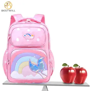 BESTWILL Custom Printed Korea Style Kids Cute Cartoon Backpack School Bags Primary School Bag Teenager Secondary School
