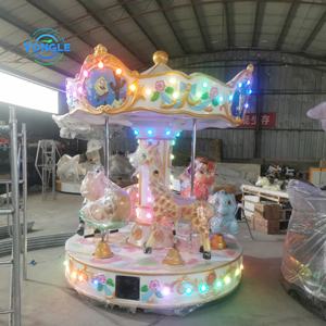 Chinesische Hersteller Attraktive Vergnügungspark-Fahrgeschäfte 6-Sitzer <span class=keywords><strong>Mini</strong></span>-Karussell zum Verkauf - Product Image 6