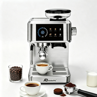Máquina de Espresso Eléctrica Semiautomática Todo en Uno Anbo, 20 Bares de Presión, Molinillo Cónico de Acero Inoxidable, para Hotel/RV