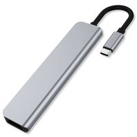 Hub esensial perjalanan 6-in-1 dengan 4K HDTV SD/TF pembaca USB 3.0 USB 2.0 100W PD untuk bekerja Backpacking/Remote dalam stok