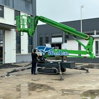 Wanlift 10-20m Spider Boom Lift Araignée Cherry Picker Plate-forme Panier Araignée Compact Crawler Lift