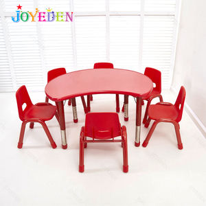 Table <span class=keywords><strong>demi</strong></span>-<span class=keywords><strong>lune</strong></span> en plastique pour enfants, mobilier <span class=keywords><strong>de</strong></span> garderie coloré moderne - Product Image 6