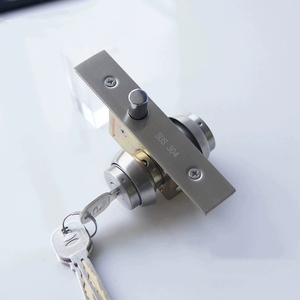 Serrure de porte invisible en bois/aluminium, durable, en acier inoxydable poli, à clé, avec verrou à pêne. - Product Image 3