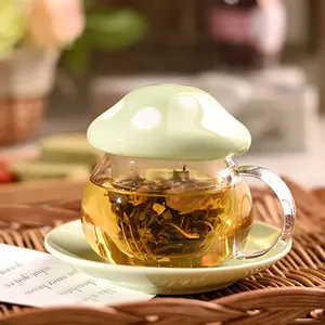 Meilleures ventes : Mugs à café et thé en verre <span class=keywords><strong>avec</strong></span> infuseur <span class=keywords><strong>filtre</strong></span> pour thé en vrac, joli <span class=keywords><strong>mug</strong></span> théière <span class=keywords><strong>avec</strong></span> sous-verre et couvercle en céramique - Product Image 6