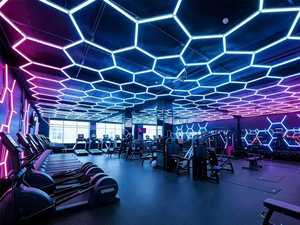 Lampada LED <span class=keywords><strong>Esagonale</strong></span> Dimmerabile per Officina e Garage, Pannello a Nido d'Ape per Soffitto, IP66 Impermeabile, AC 632W 6500K, per Detailing Auto e Autolavaggio - Product Image 6