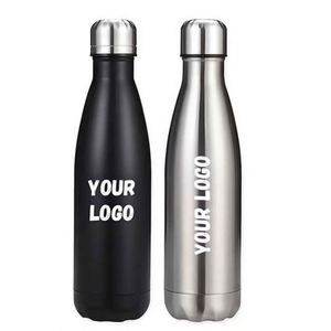 Botella de Agua de Acero Inoxidable de Doble Capa con Aislamiento Térmico, Boca Estrecha y Tapa de Tamaño Grande, Personalizable, Tipo Vaso para Cola - Product Image 1