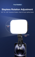 Lampe de beauté photo à clipser pour téléphone portable, pour caméra d'ordinateur, diffusion en direct, portable, rechargeable, lampe de poche