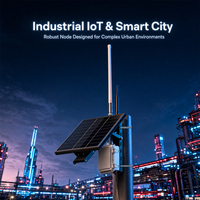 Kit système IoT 4-en-1 HP1 20W avec panneau solaire BC + batterie LiFePO4 + contrôleur MPPT + cartes de module LoRa pour système IoT LoRaWAN Halow