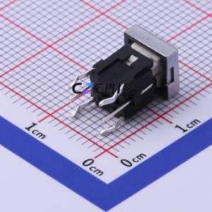K6-6163D03 Tactile Switch Through hole Component (THT) Switch 1.6N Through Hole 10mm 10mm - Product Image 2