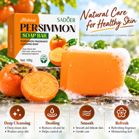 Savon Nettoyant en Gros Parfum Kaki OEM & ODM 100g Nettoyage en Profondeur Contrôle du Sébum Corps Visage Soin de la Peau Savon en Barre Parfum Fruité