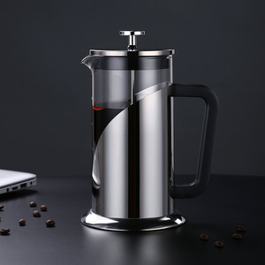 Cafetière à piston en verre avec verre épais résistant à la chaleur - Product Image 5
