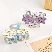 YJL Nouvelle conception Pince à cheveux personnalisée pour femme, motif fleur de printemps, en acétate