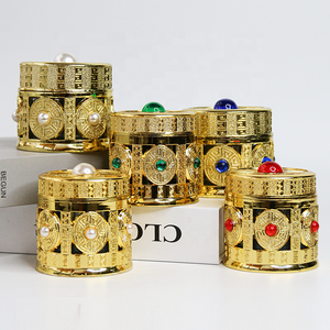 Tarro de embalaje de vidrio de azafrán de estilo egipcio árabe elegante de 100ml con mangas y tapas de decoración de colores surtidos - Product Image 6