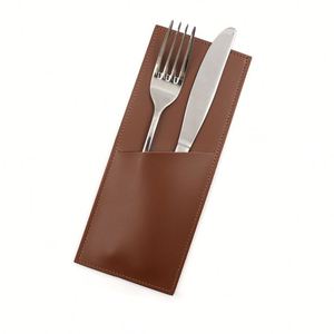 Étui à couverts en cuir PU, porte-ustensiles, pochette pour couteau et fourchette, sac à vaisselle pour table à manger, maison, cuisine - Product Image 4