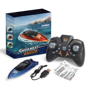 Mini RC Barco Rádio Controle Remoto Um Botão Shift Bateria Baixa Aviso Bater Resistente À Prova D' Água RC Speedboat Modelo